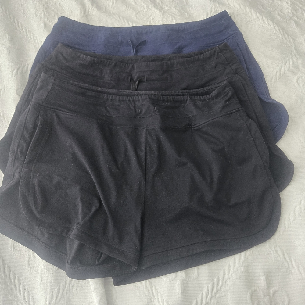 ZYIA Women's Athletic Shorts - Black and Blue